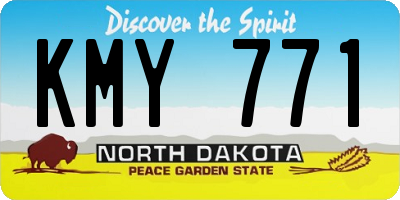 ND license plate KMY771