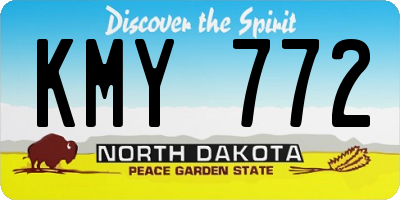 ND license plate KMY772