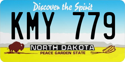 ND license plate KMY779