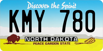 ND license plate KMY780