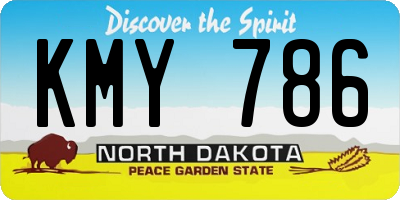 ND license plate KMY786