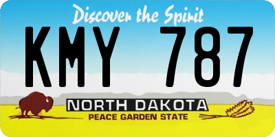 ND license plate KMY787