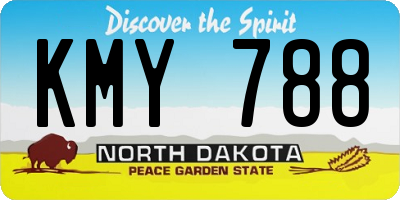 ND license plate KMY788