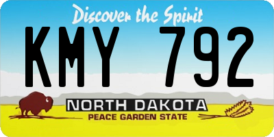 ND license plate KMY792