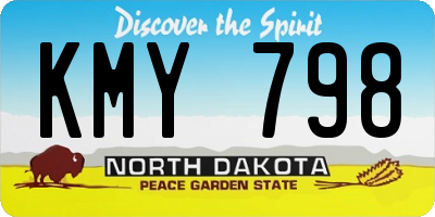 ND license plate KMY798