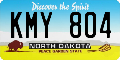 ND license plate KMY804