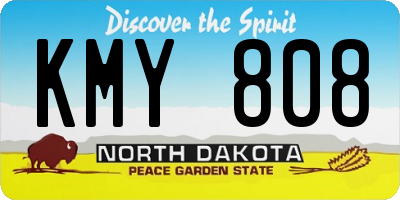 ND license plate KMY808