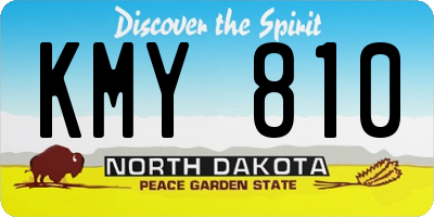 ND license plate KMY810