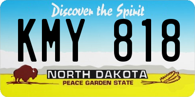 ND license plate KMY818