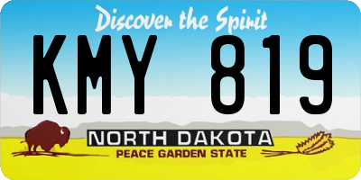 ND license plate KMY819