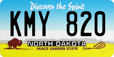 ND license plate KMY820
