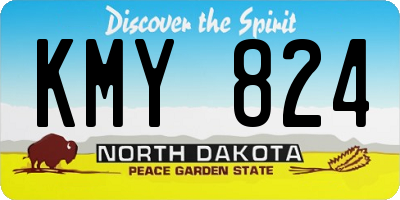 ND license plate KMY824