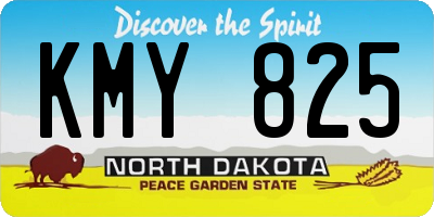 ND license plate KMY825