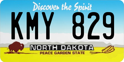 ND license plate KMY829