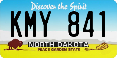 ND license plate KMY841