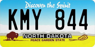ND license plate KMY844