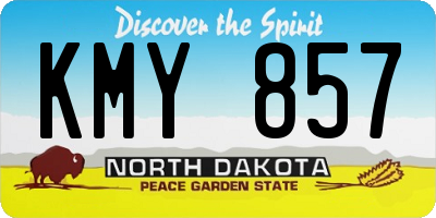 ND license plate KMY857