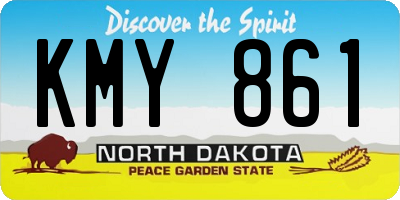 ND license plate KMY861