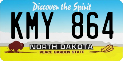 ND license plate KMY864