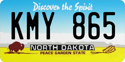 ND license plate KMY865
