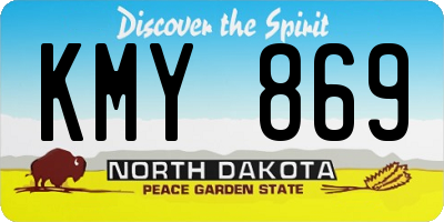 ND license plate KMY869