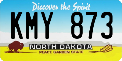 ND license plate KMY873