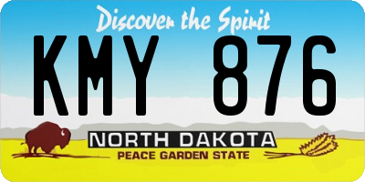ND license plate KMY876