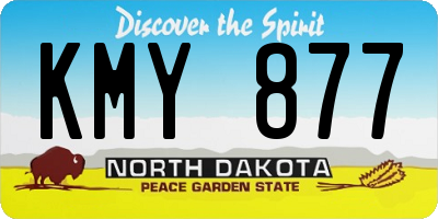 ND license plate KMY877