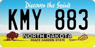 ND license plate KMY883