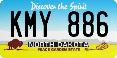 ND license plate KMY886