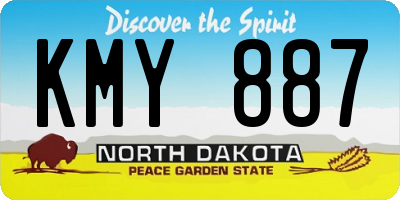 ND license plate KMY887