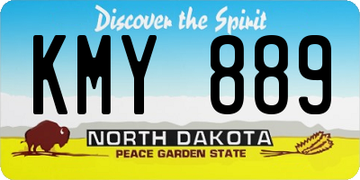 ND license plate KMY889