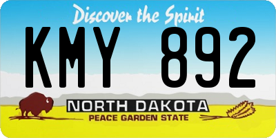 ND license plate KMY892