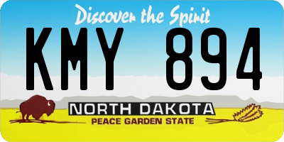 ND license plate KMY894