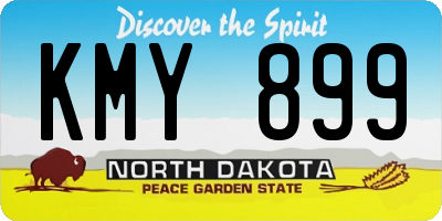 ND license plate KMY899