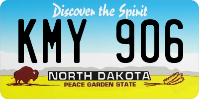 ND license plate KMY906