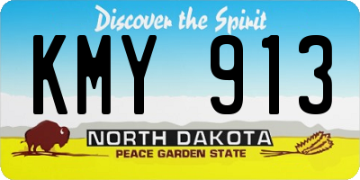 ND license plate KMY913