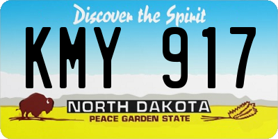 ND license plate KMY917