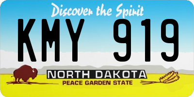 ND license plate KMY919