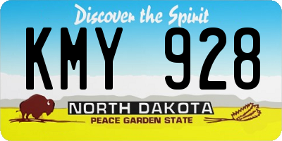 ND license plate KMY928