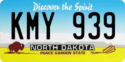 ND license plate KMY939