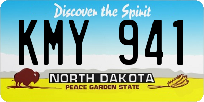 ND license plate KMY941