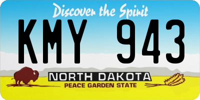 ND license plate KMY943