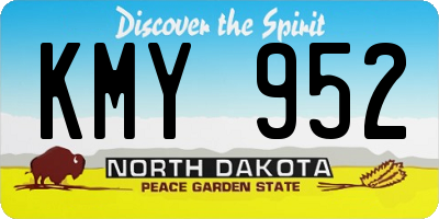 ND license plate KMY952