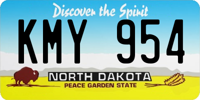 ND license plate KMY954