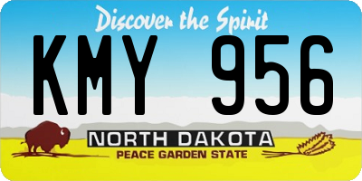 ND license plate KMY956
