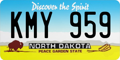 ND license plate KMY959