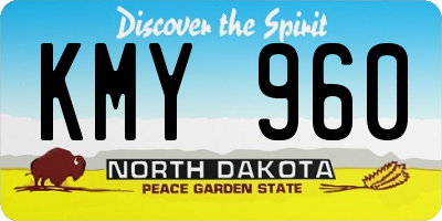 ND license plate KMY960