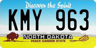 ND license plate KMY963