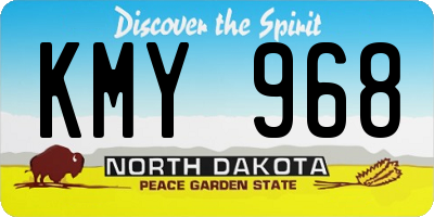 ND license plate KMY968